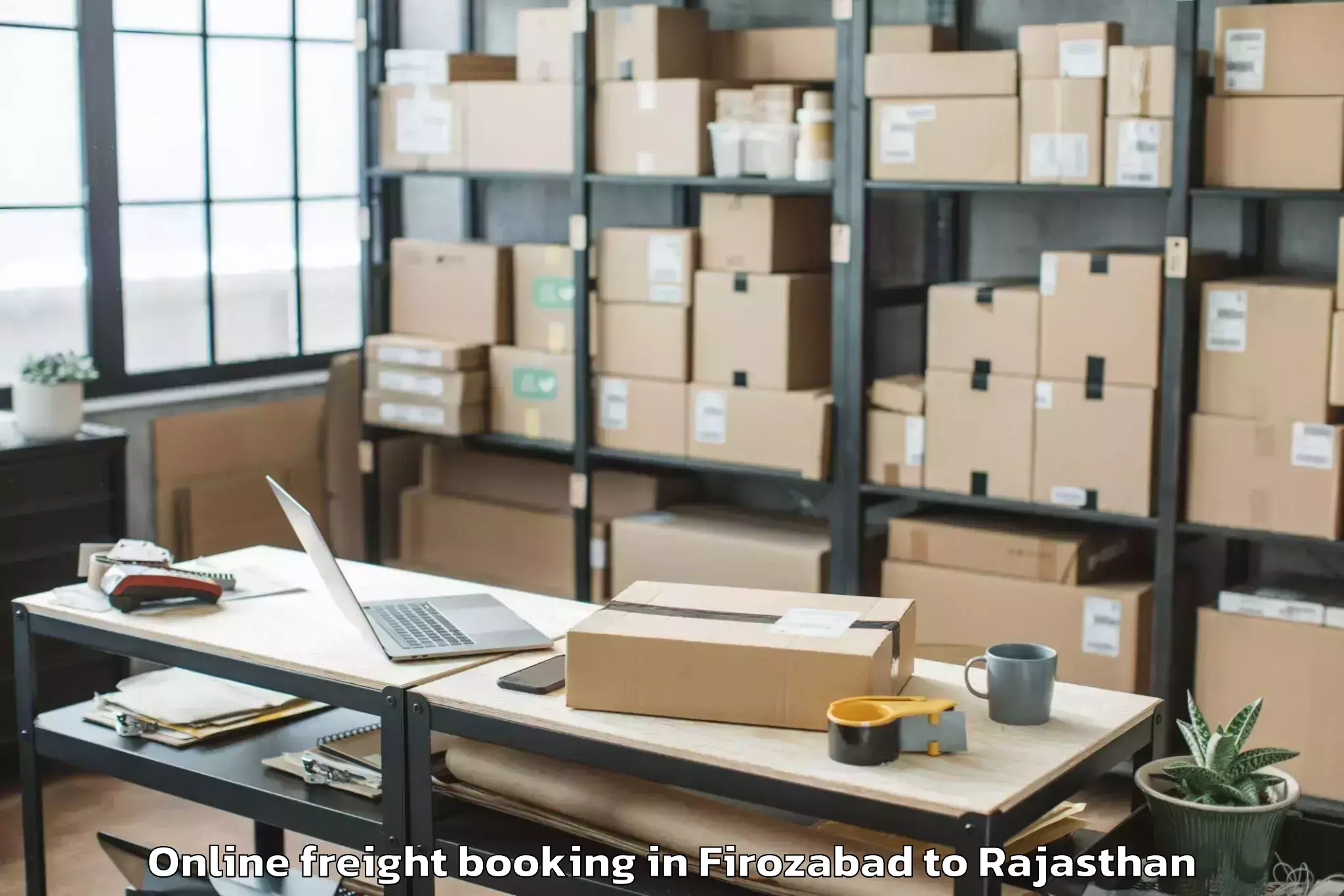 Professional Firozabad to Chomu Online Freight Booking